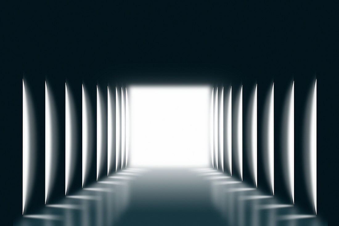 Light tunnel, illustration