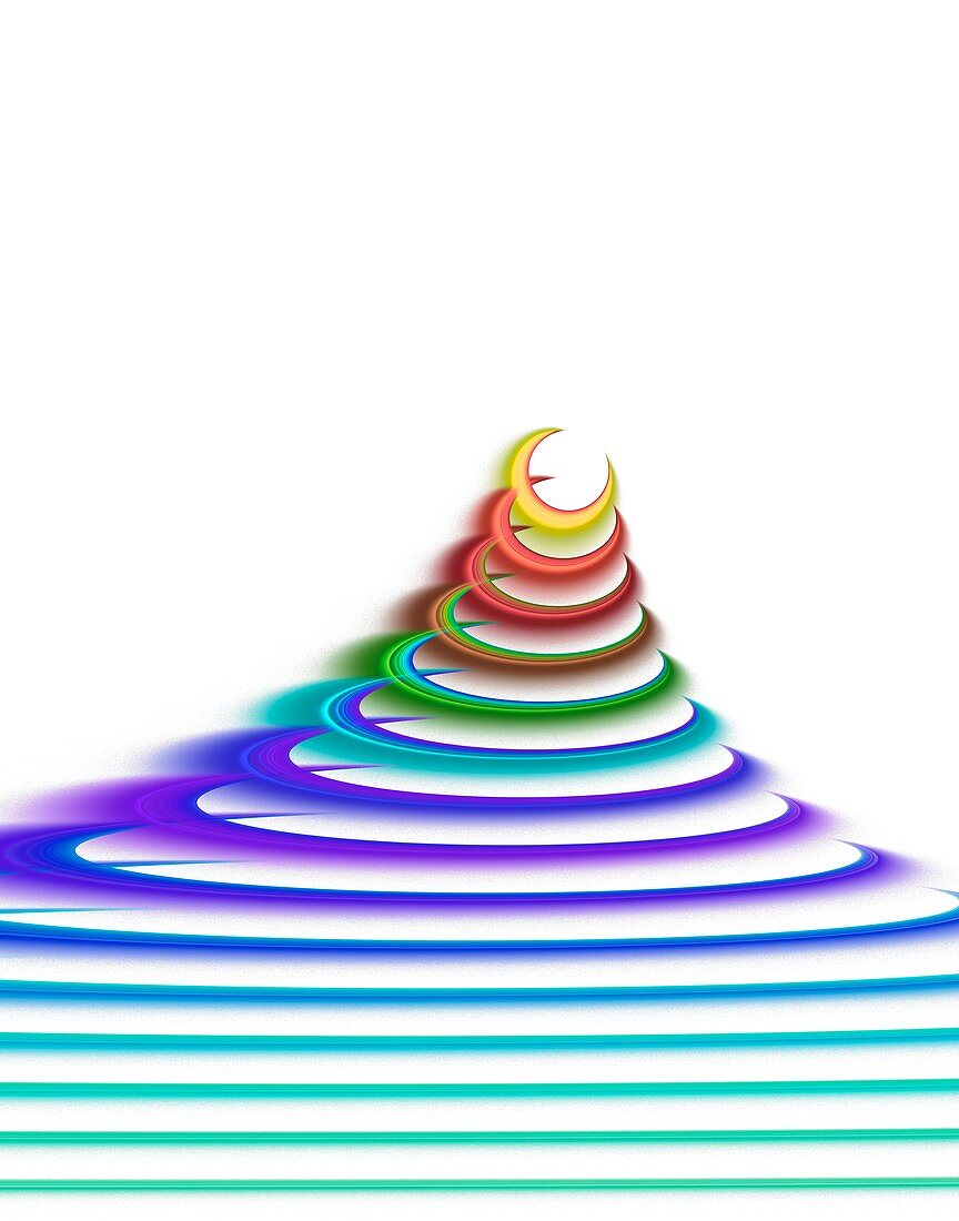 Fractal conical abstract shapes.