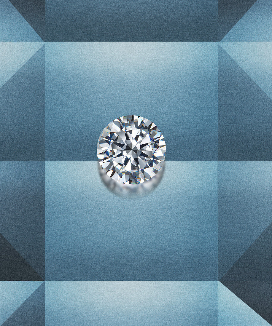 Round cut diamond solitaire stone