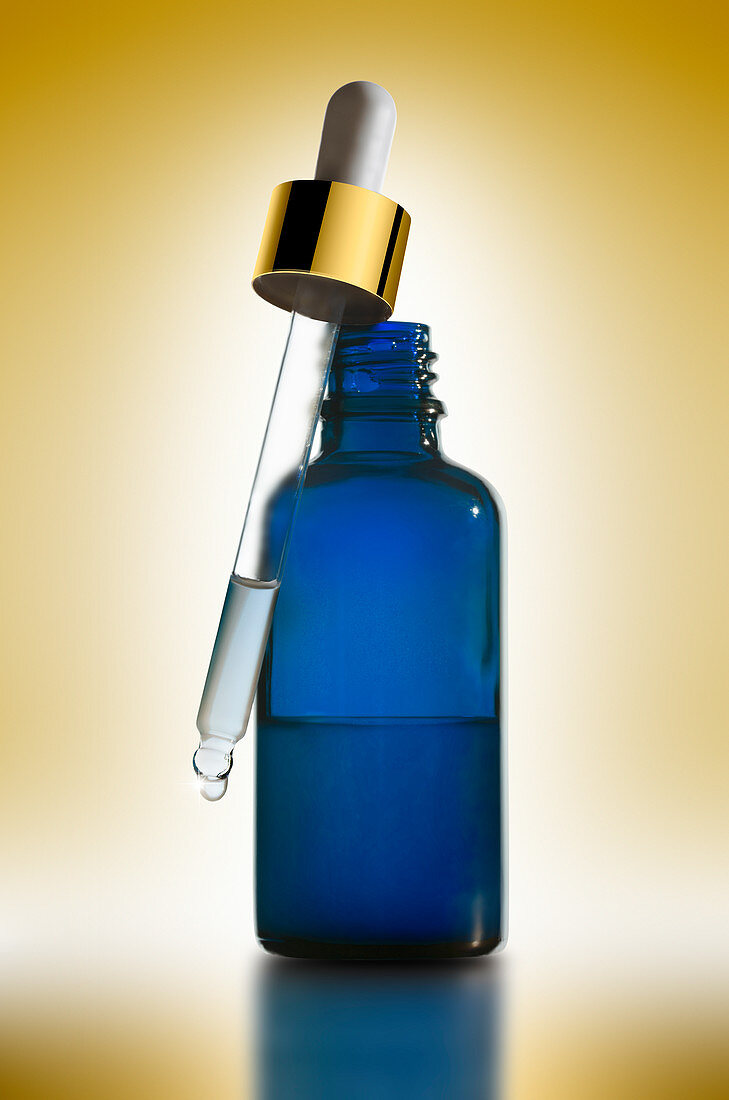 Beauty treatment in dropper bottle
