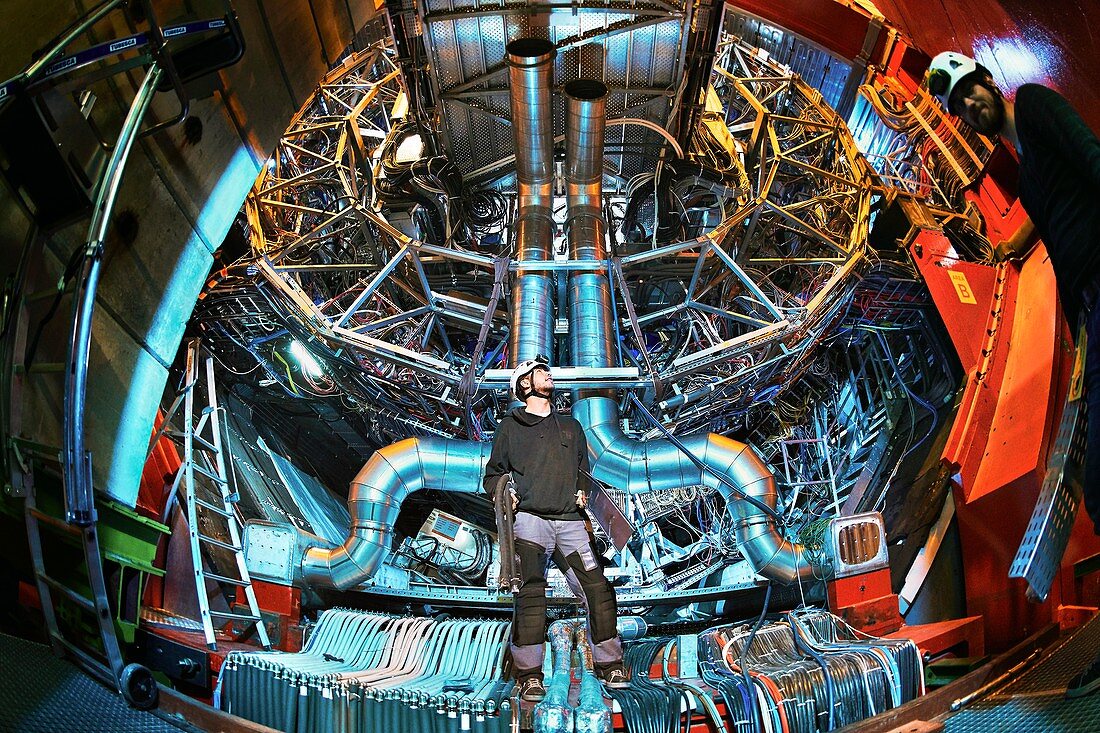 ALICE detector doors being opened at CERN