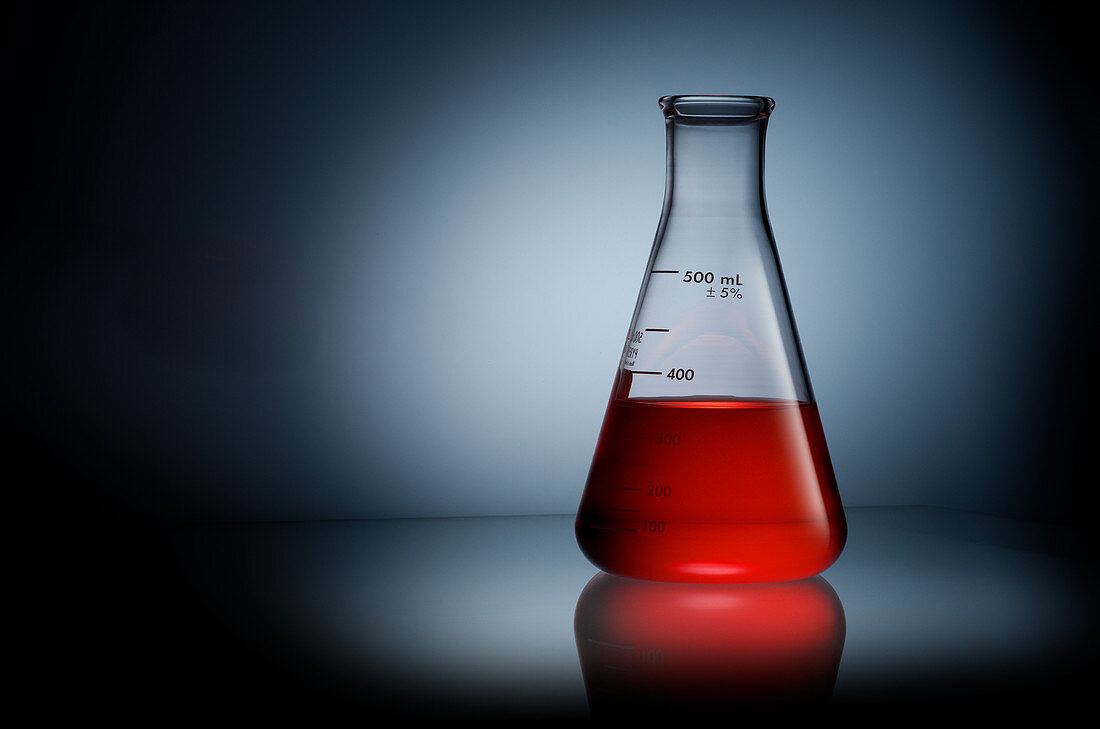Liquid in conical flask