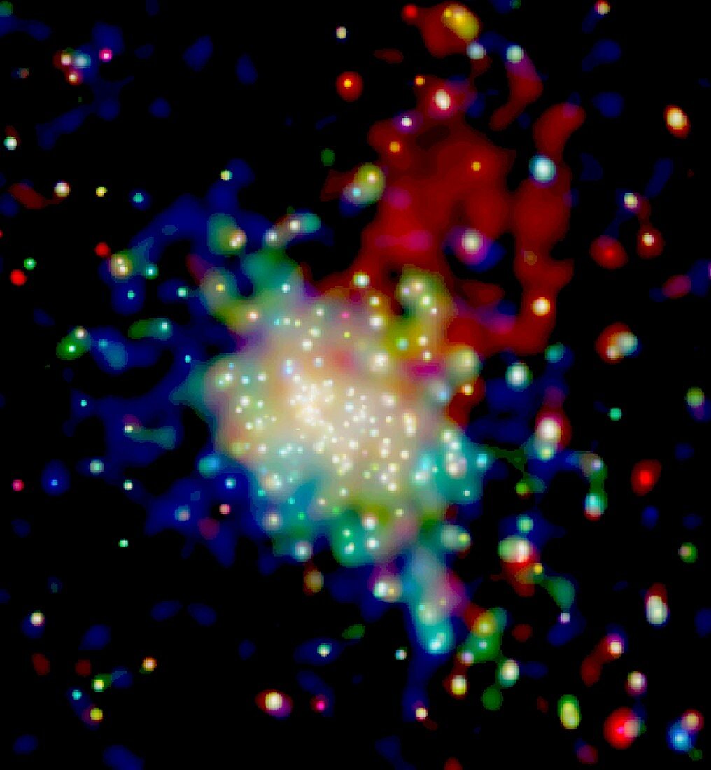 Star cluster RCW 38, X-ray image