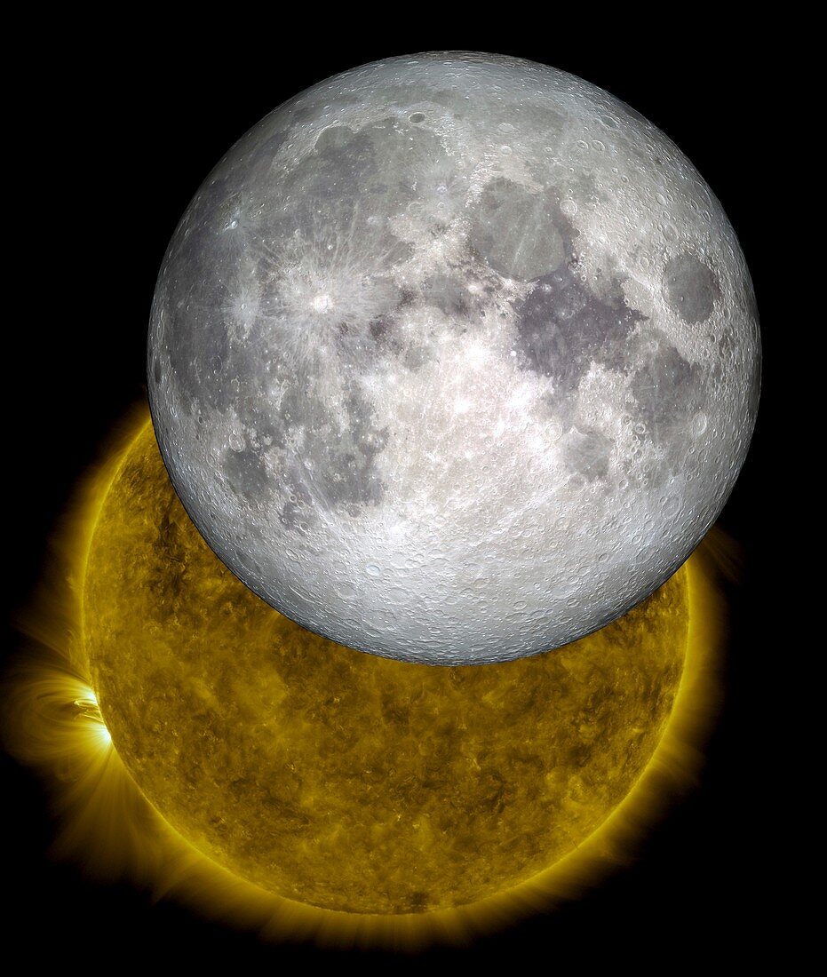 Moon and Sun, LRO and SDO images