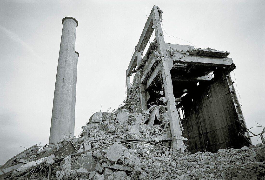 Demolition of power plant