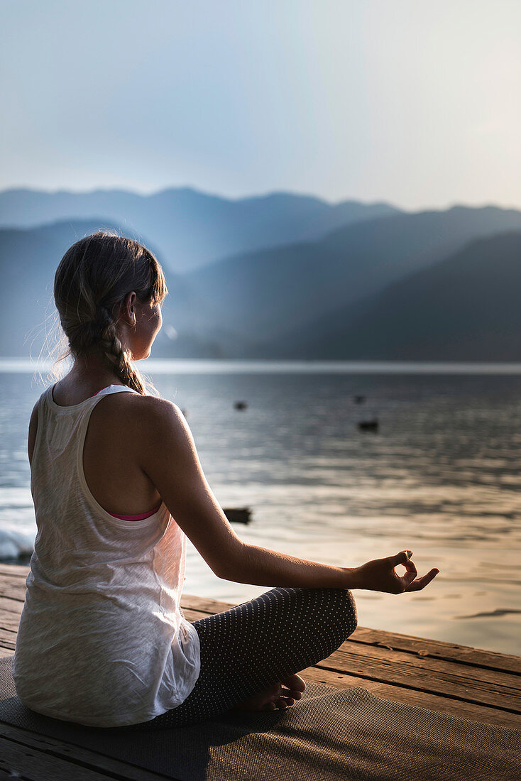 Woman meditating