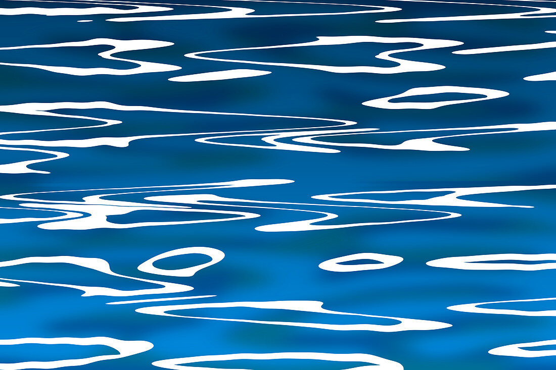 Rippling water surface, illustration