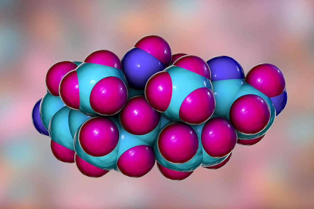 Cortisol, molecular model