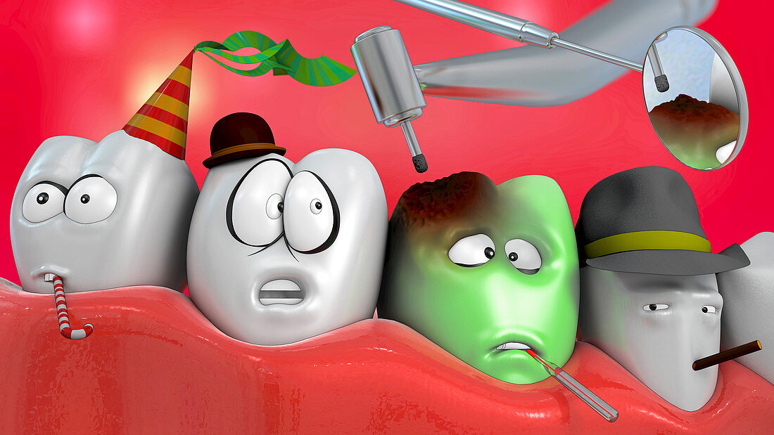 Dentistry, conceptual illustration