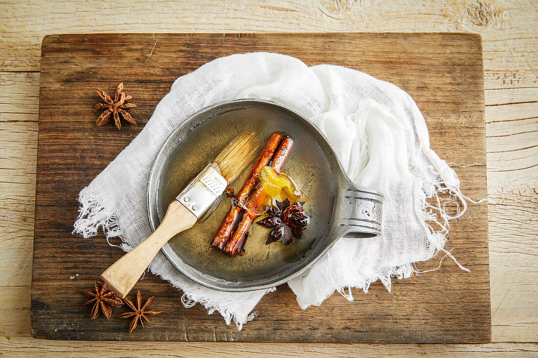 Apfelglühwein-Schinkenglasur