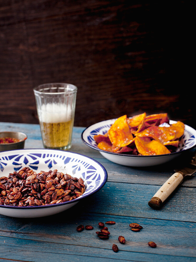 Crisps, nuts and beer