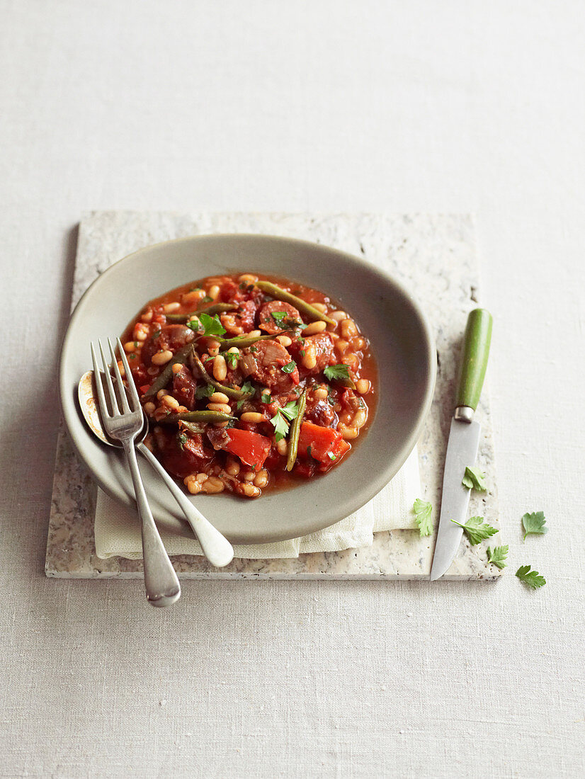 Chorizo, Chilli and Bean Stew (Slow cooking)