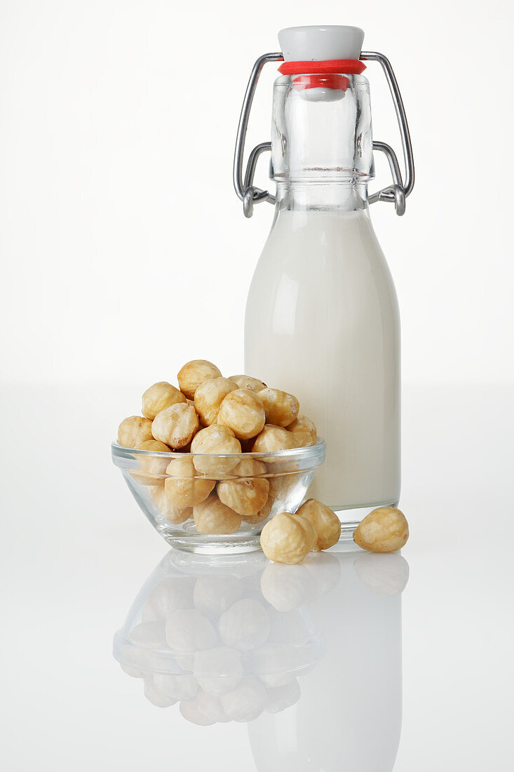 Hazelnuts and hazelnut milk