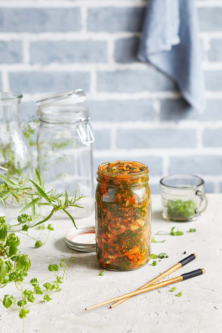 Kimchi with chard