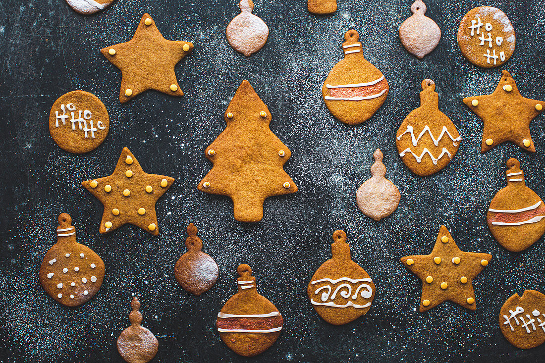 Christmas gingerbread biscuits