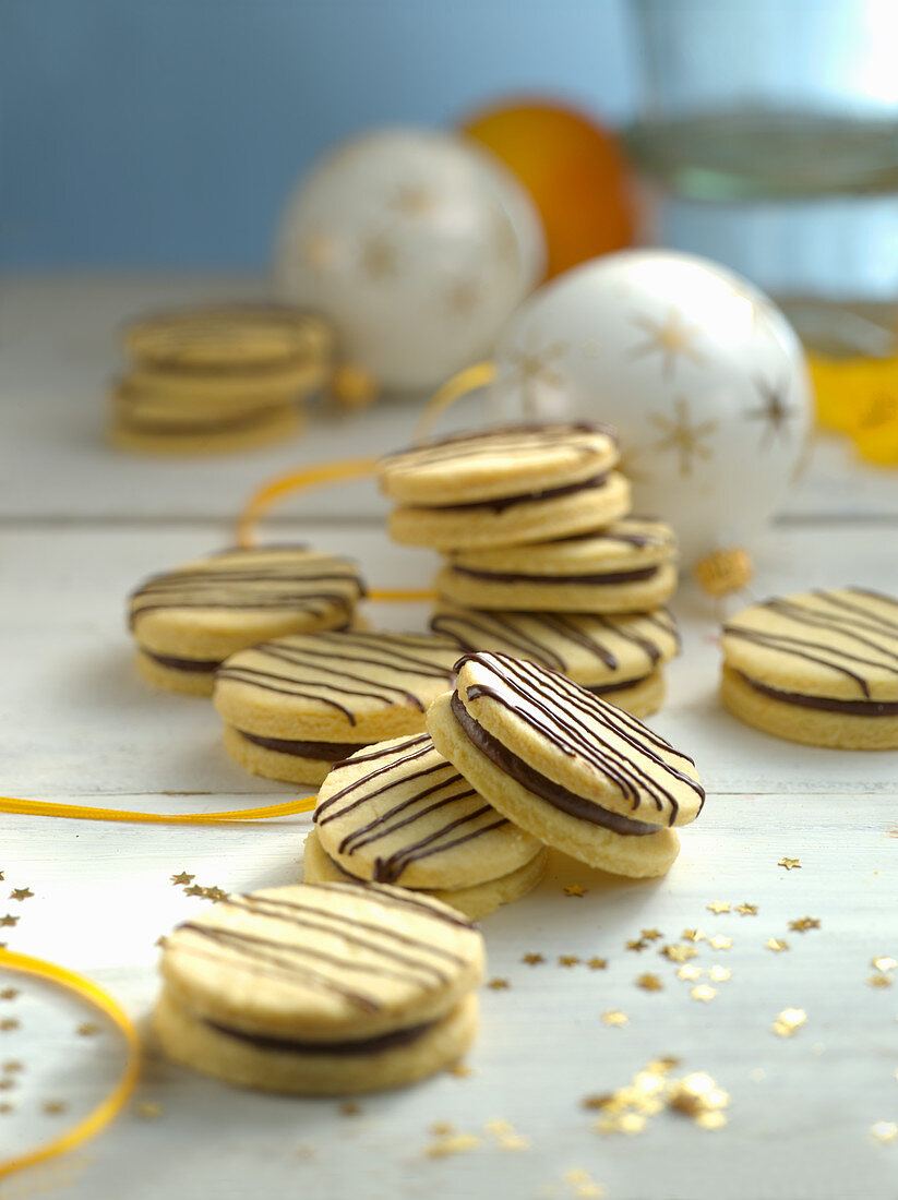 Vanilleplätzchen mit Orangen-Ganache