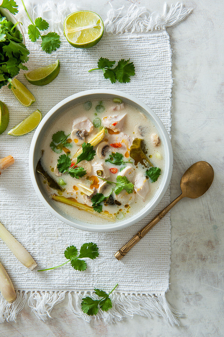 Thailändische Tom Kha Gai Suppe