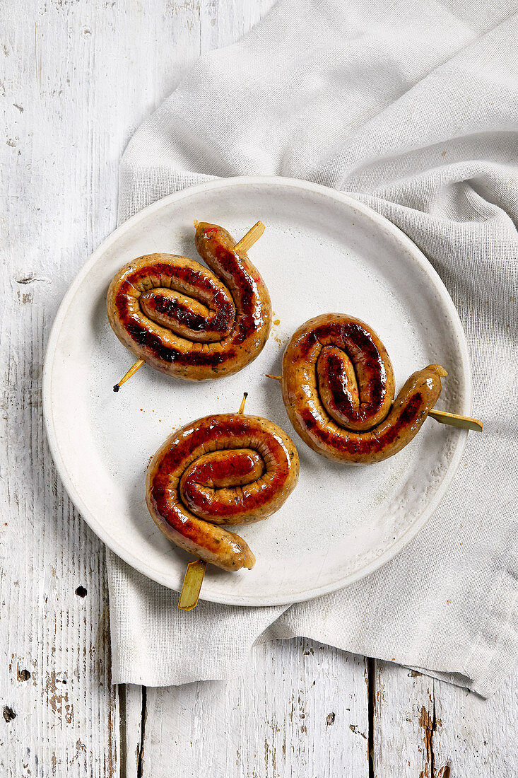 Vegan whirl sausages