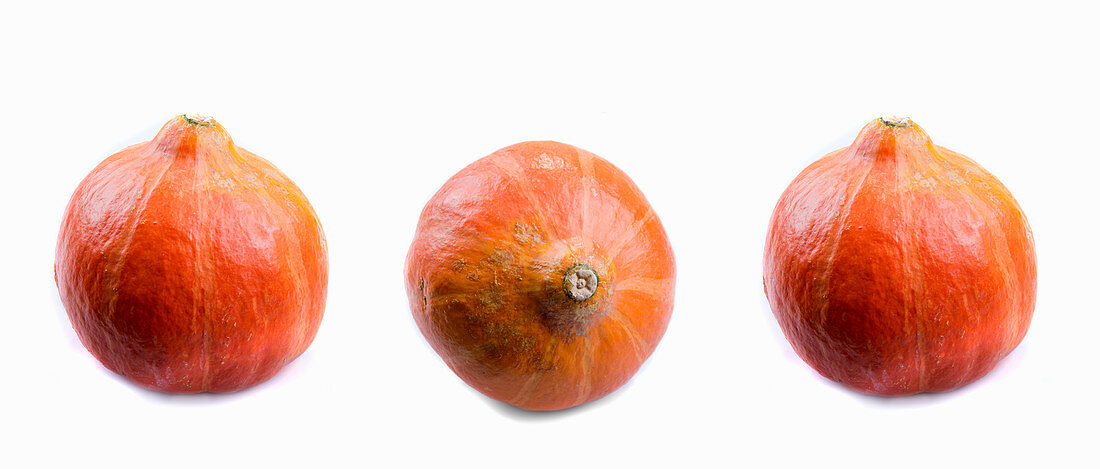 Three Hokkaido pumpkins