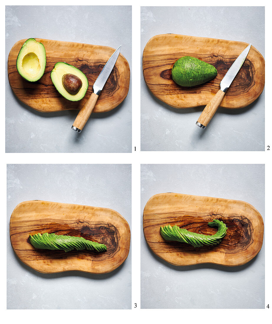How to prepare an avocado rose