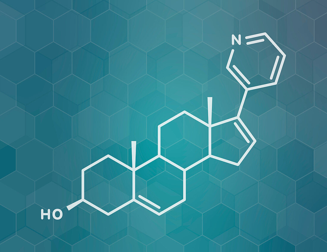 Abiraterone prostate cancer drug, molecular model