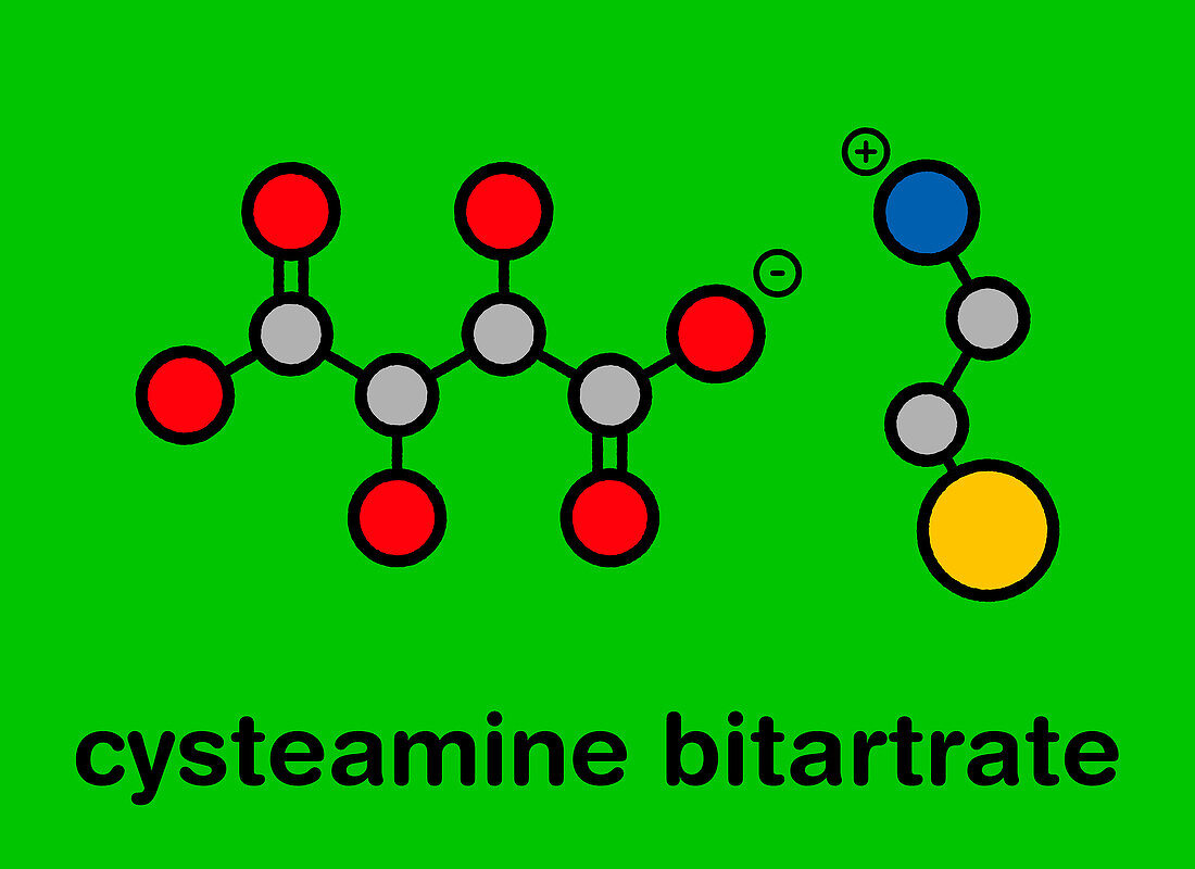 Cysteamine bitartrate Huntington's disease drug molecule