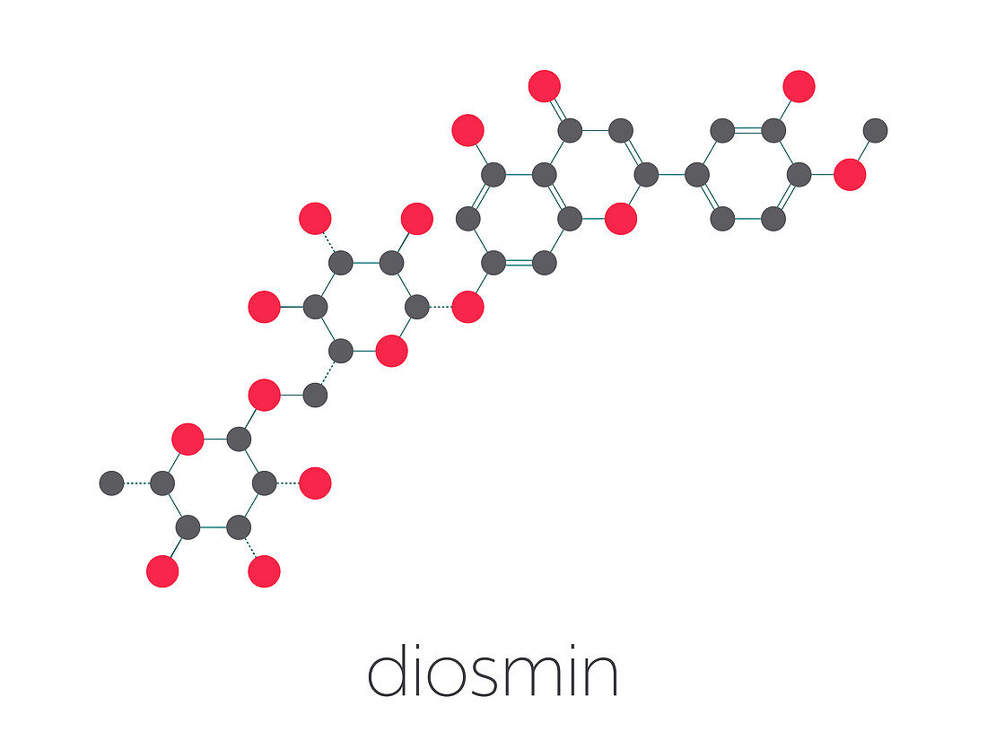 Diosmin venous disease and haemorrhoid drug, molecular model