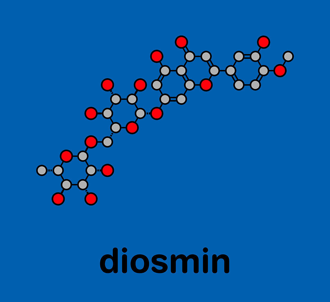 Diosmin venous disease and haemorrhoid drug, molecular model