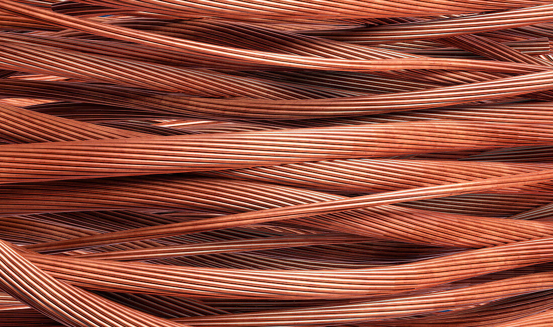 Stripped copper cables, illustration