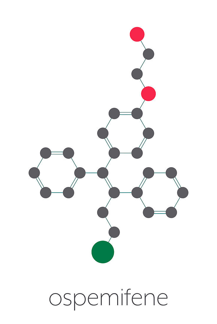 Ospemifene dyspareunia drug, molecular model