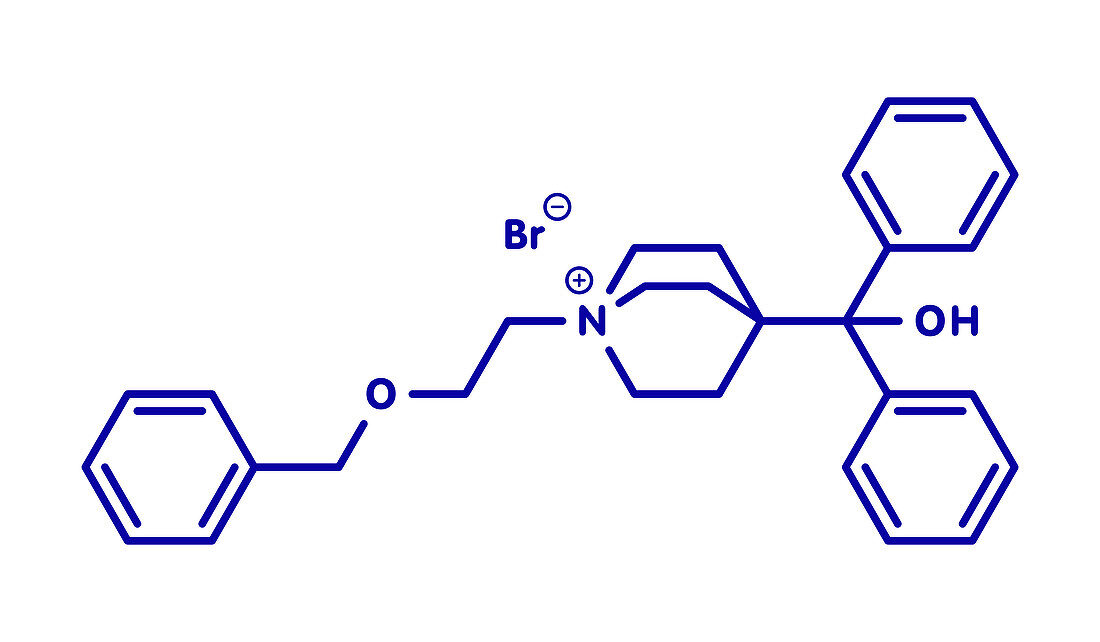 Umeclidinium bromide COPD drug, molecular model