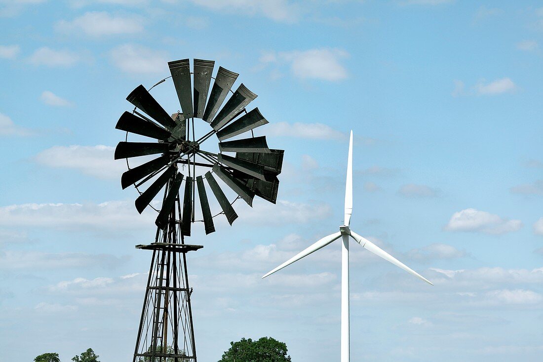 Old and new wind power technology