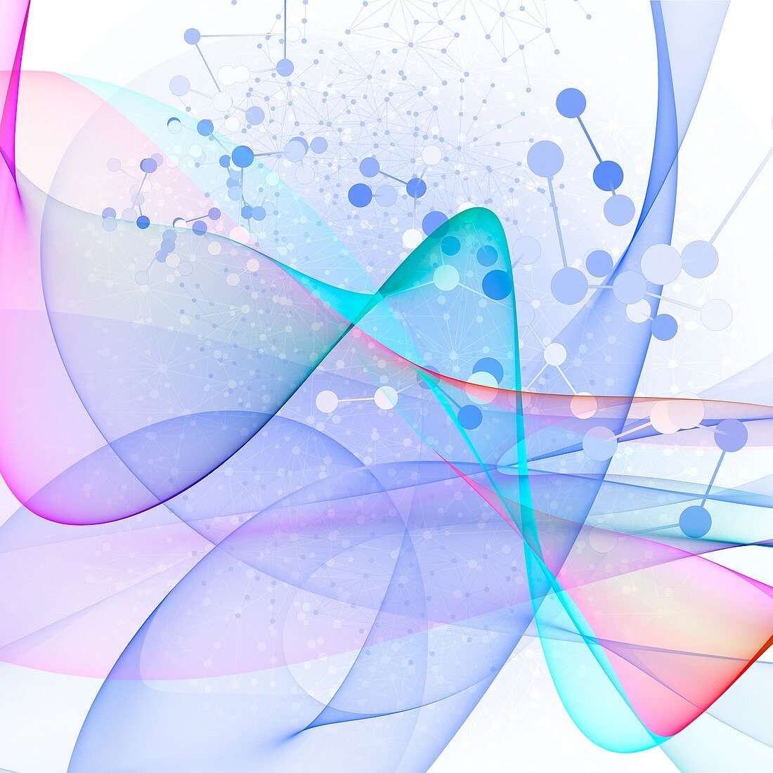 Abstract colours and circles, illustration
