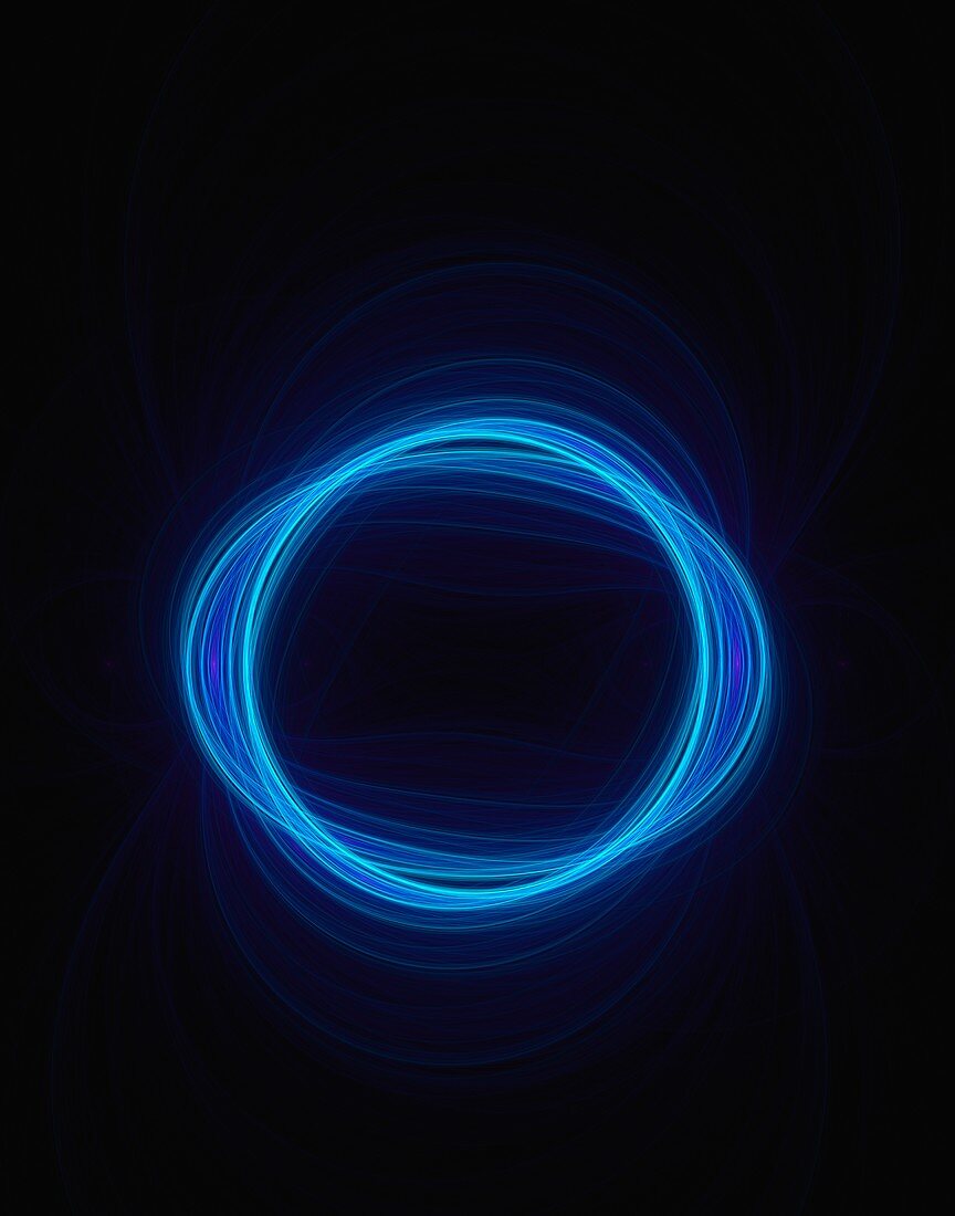 Abstract circles spinning and rotating.