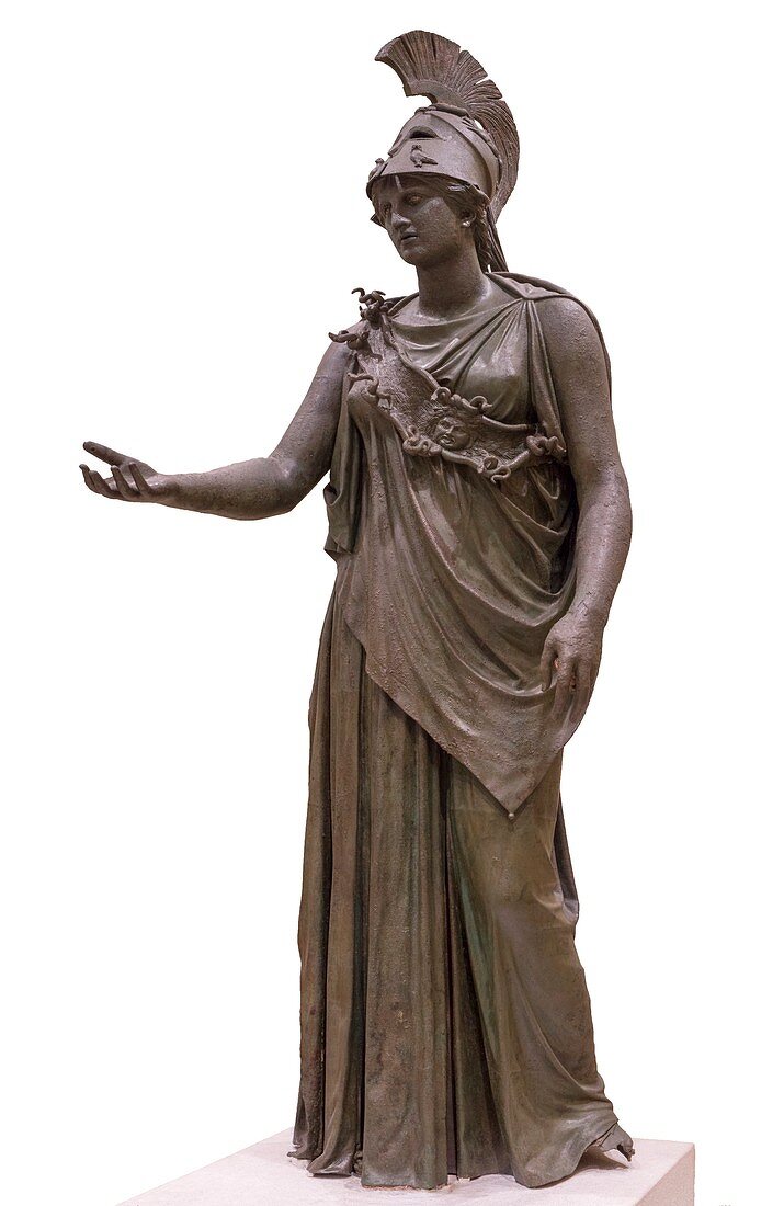 Bronze Athena Statue.