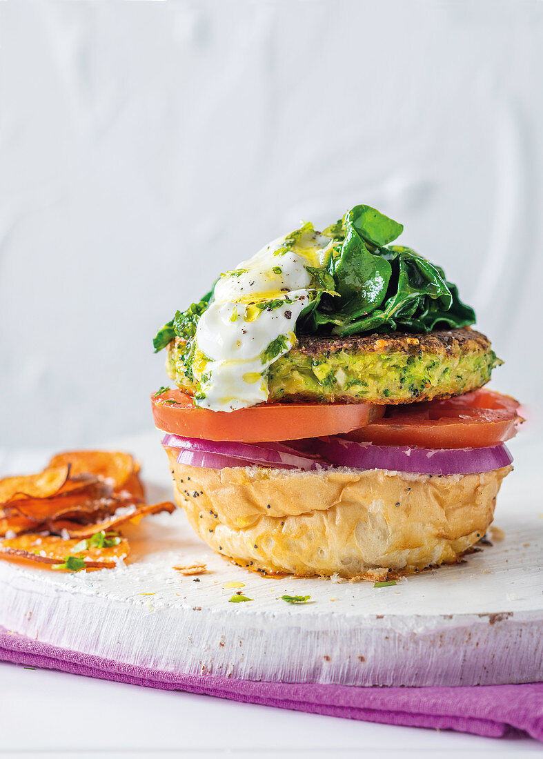 Broccoli and cheddar burgers