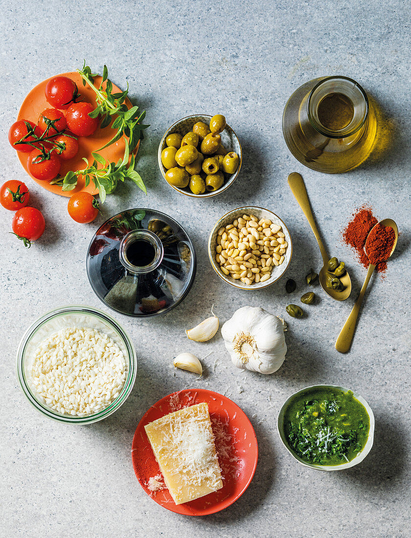 Italian ingredients for antipasti