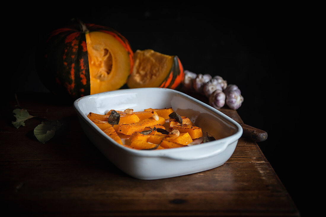 Roasted Pumpkin with garlic