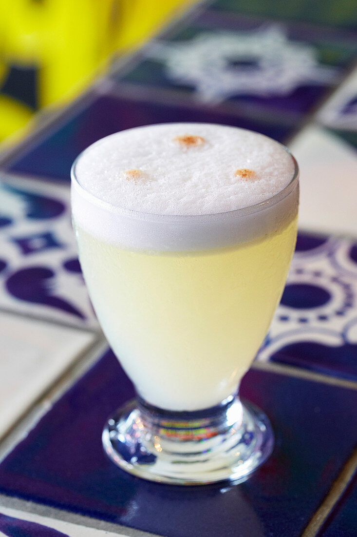 Frothy pisco sour (Peru)