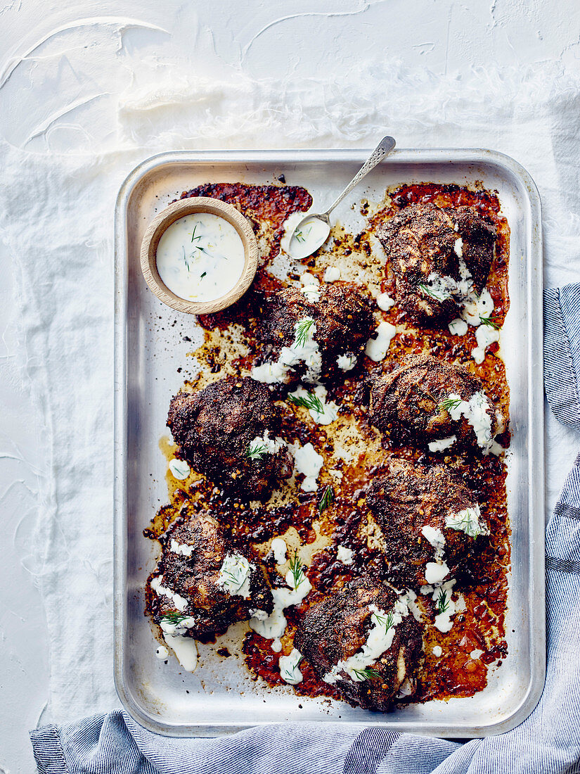 Würziges Sumach-Hähnchen mit Joghurt