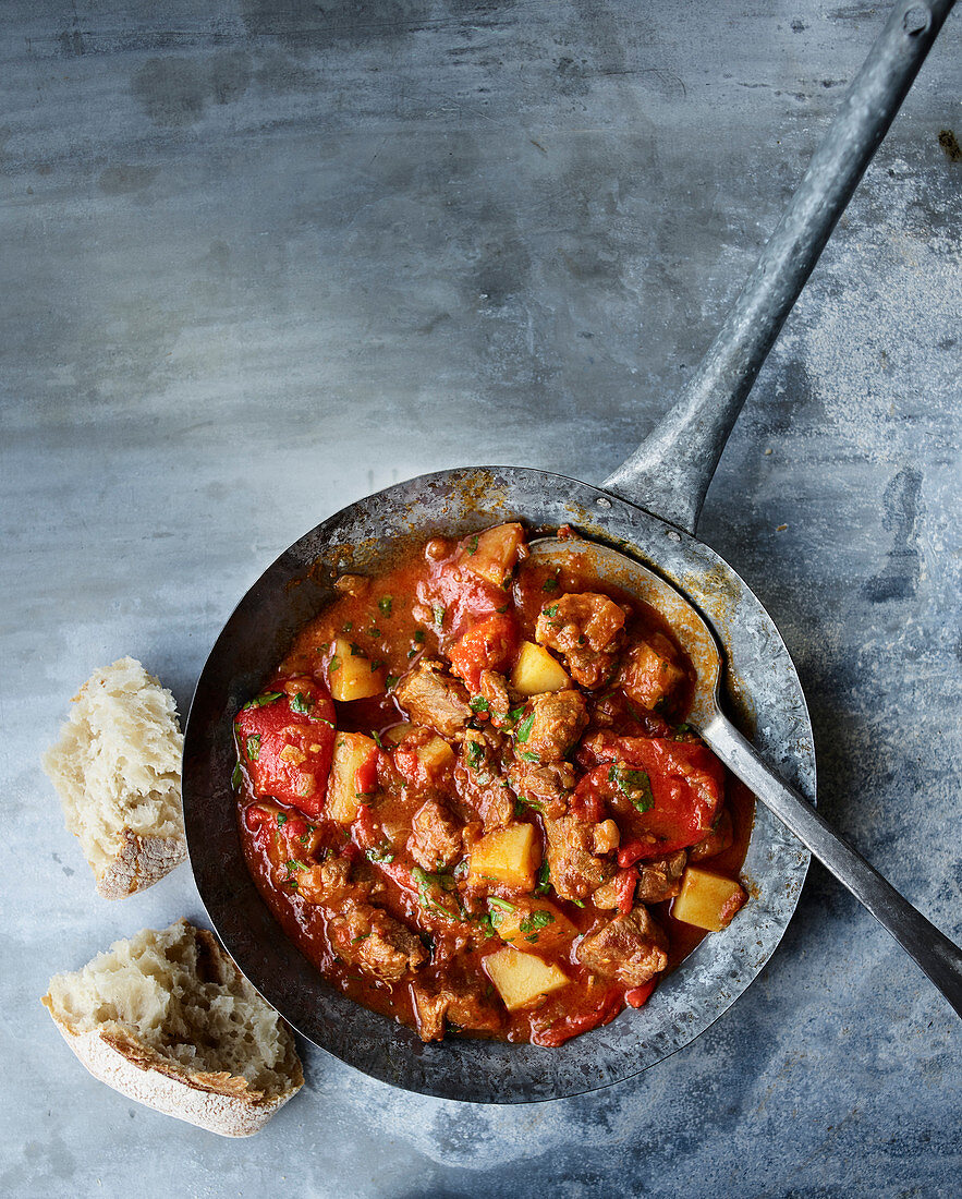 Spanish smoky lamb and pepper stew