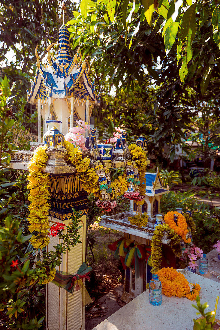 A spirit house (San Phra Phum), Bangkok, Thailand