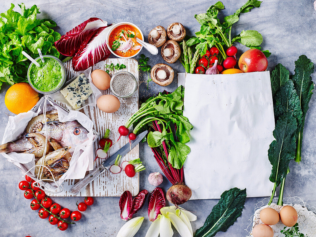 Zutaten für Low-Carb-Gerichte