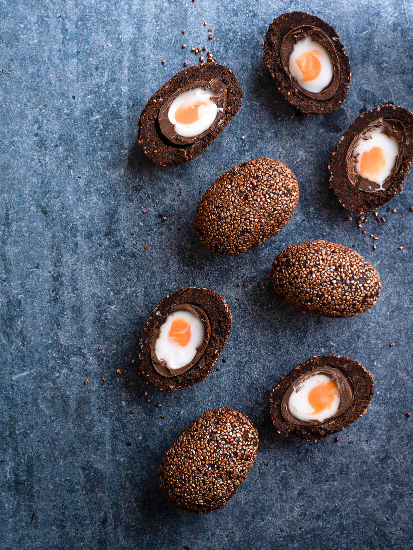 Scotch Eggs aus Brownies und Fondantei zu Ostern