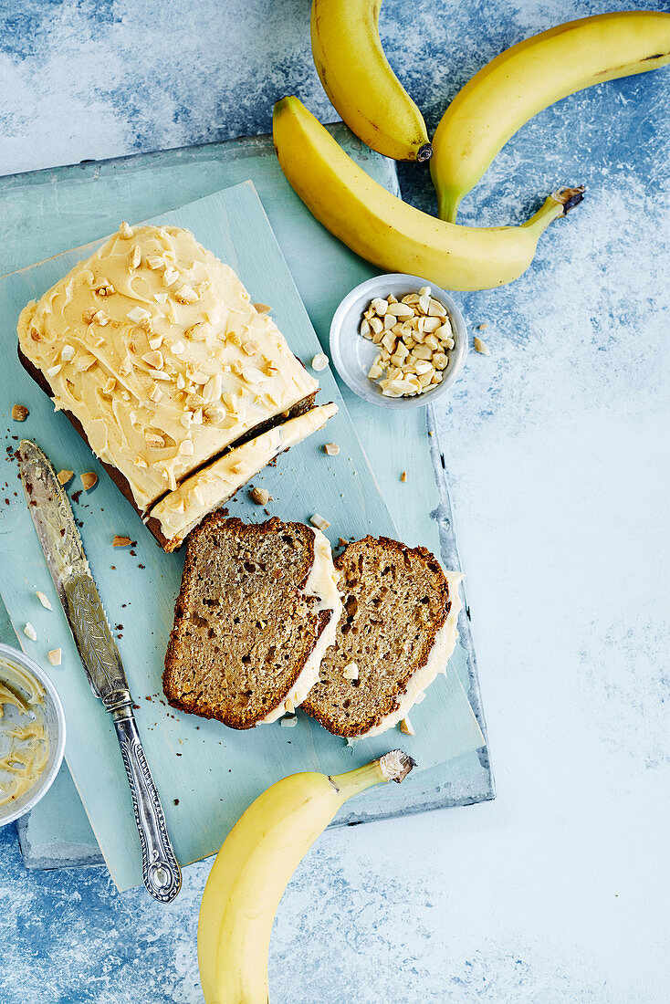 Bananenbrot mit Erdnussbutter