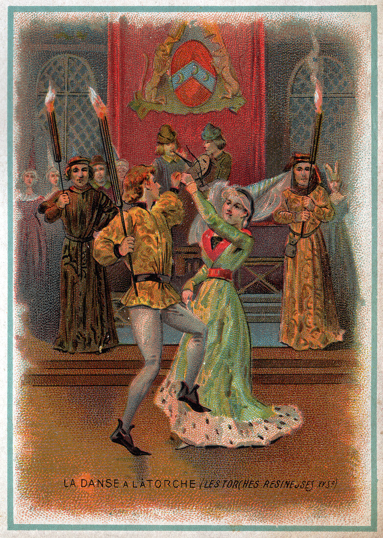 Dancing with torches , illustration