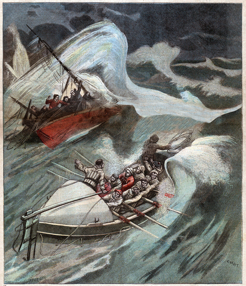 Sea rescue, illustration