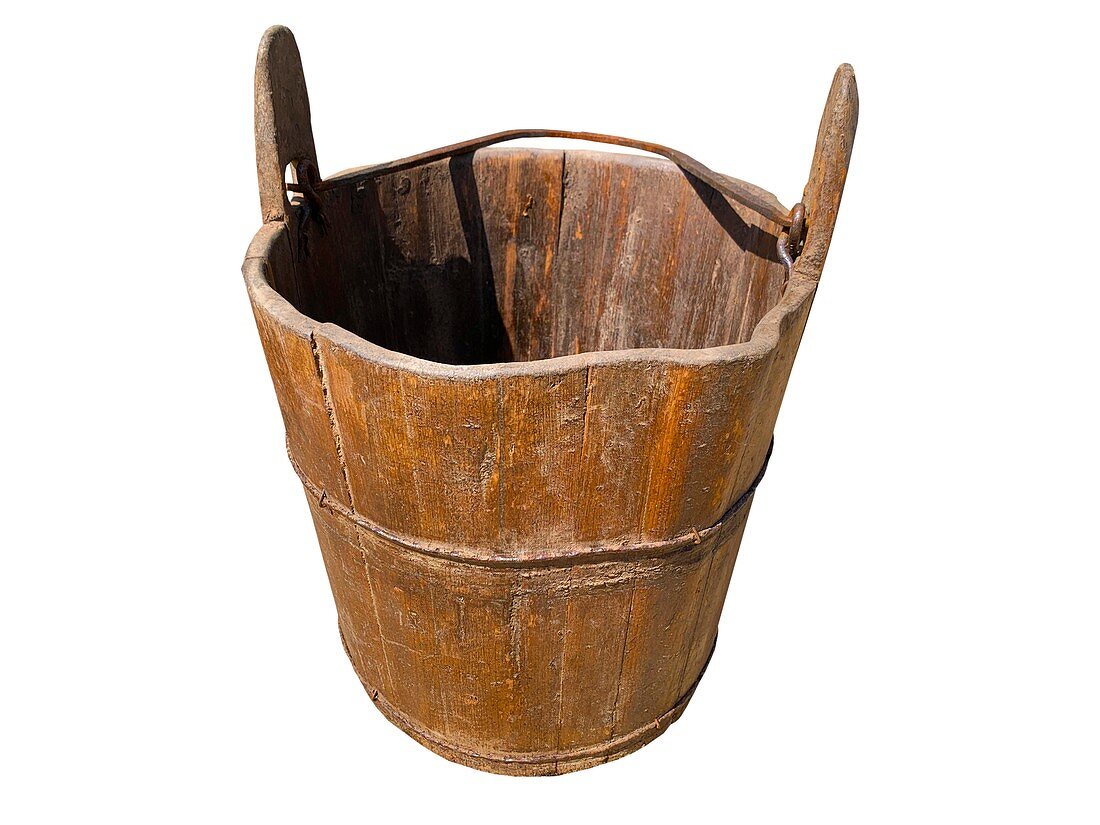 Antique wooden bucket