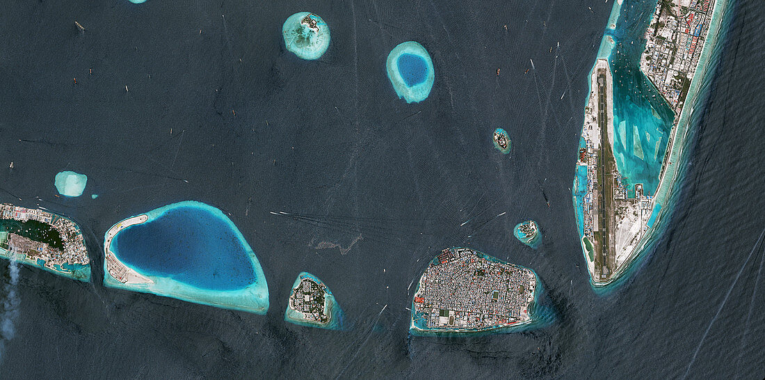 Male in the Maldives in 2016, satellite image