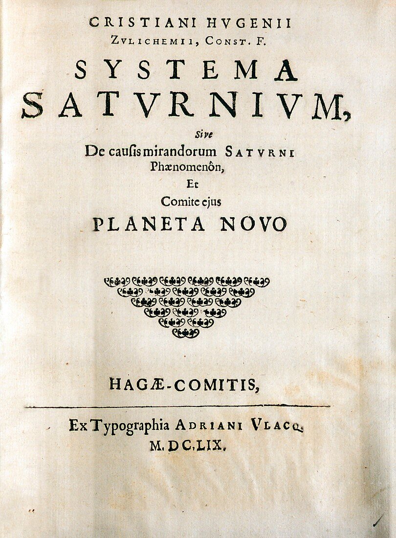 Title page of Huygens's 'Systema Saturnium' (1655)